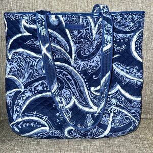 Vera Bradley Blue floral paisley iconic tote bag brand new w/o tags